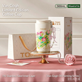 TOMIC Van Gogh Wildflower Art Tumbler, 500ml SUS316 Insulated Travel Coffee Mug, Butterfly Floral Design