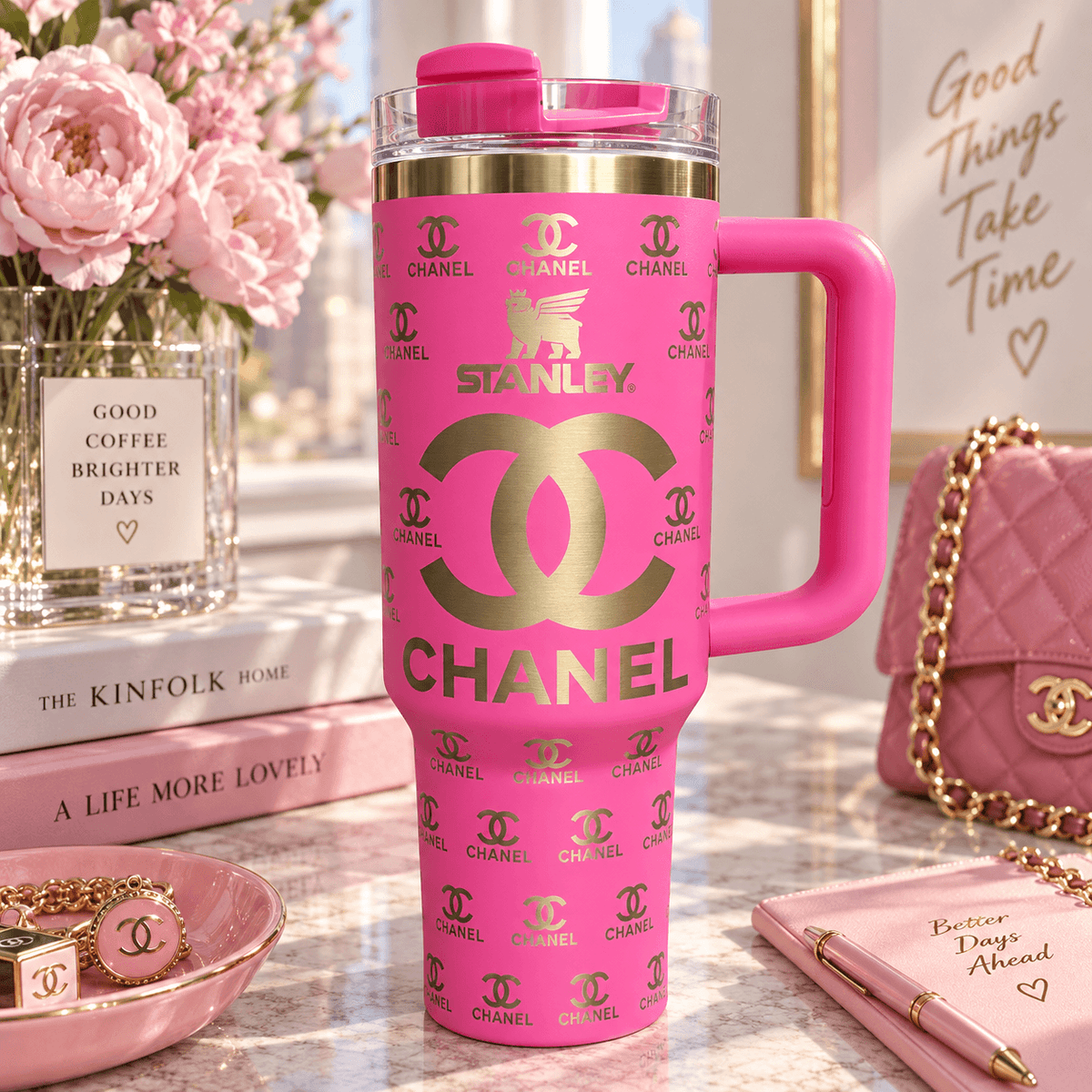 Monogram 40oz Travel Tumbler